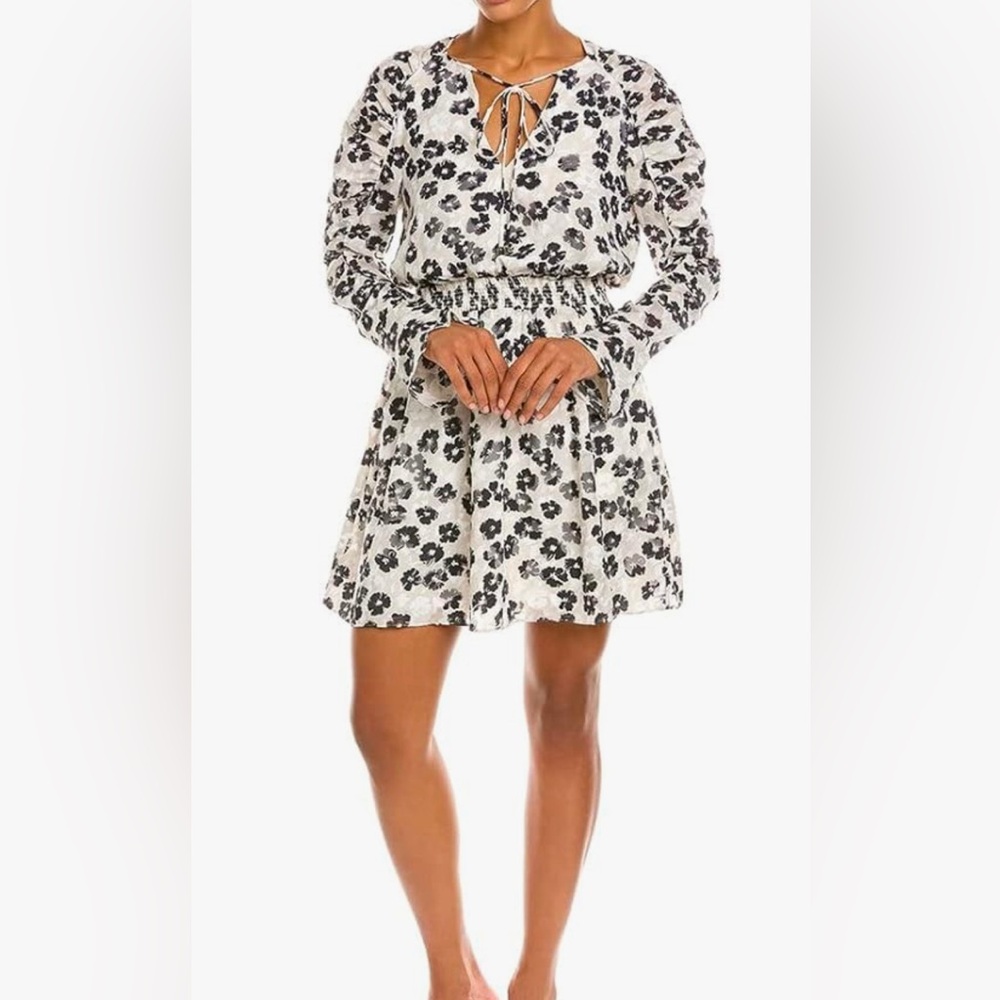 TED BAKER Felici Floral Ruched Mini Dress NWT $285 0 2 4 6 XS S
